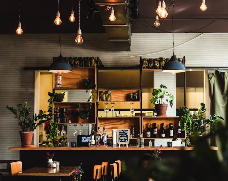 Interior de la cafetería